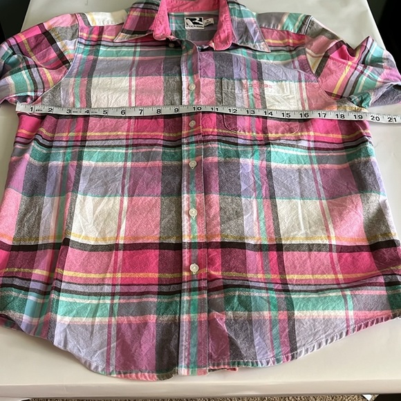 Rockies Long Sleeve Western Style Button Down Plaid Shirt Size M - Picture 9 of 16